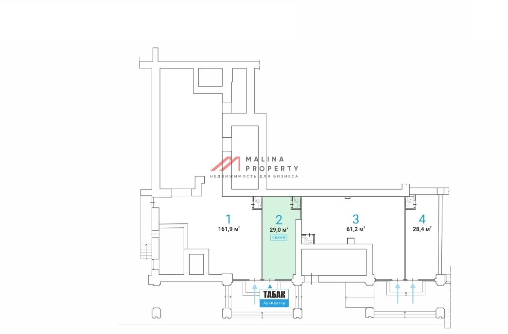 Продажа торгового помещения у метро Новослободская 