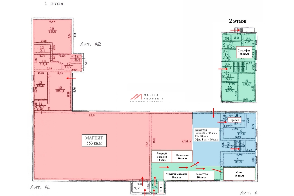 Продажа торгового здания с супермаркетом "Магнит"