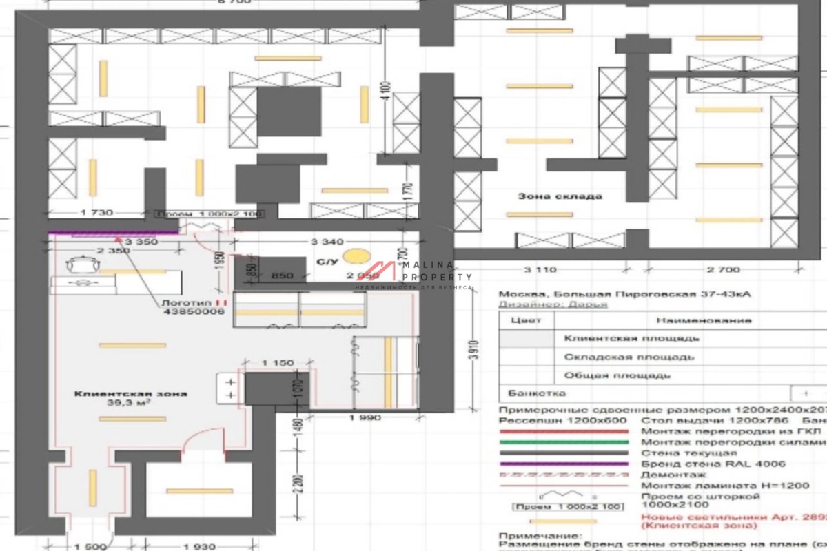 Торговое помещение с арендатором  в Хамовниках