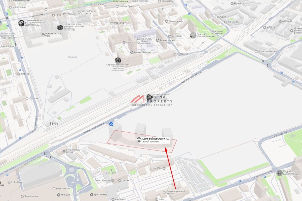 Продажа торгового помещения в ЖК "Level Войковская" 