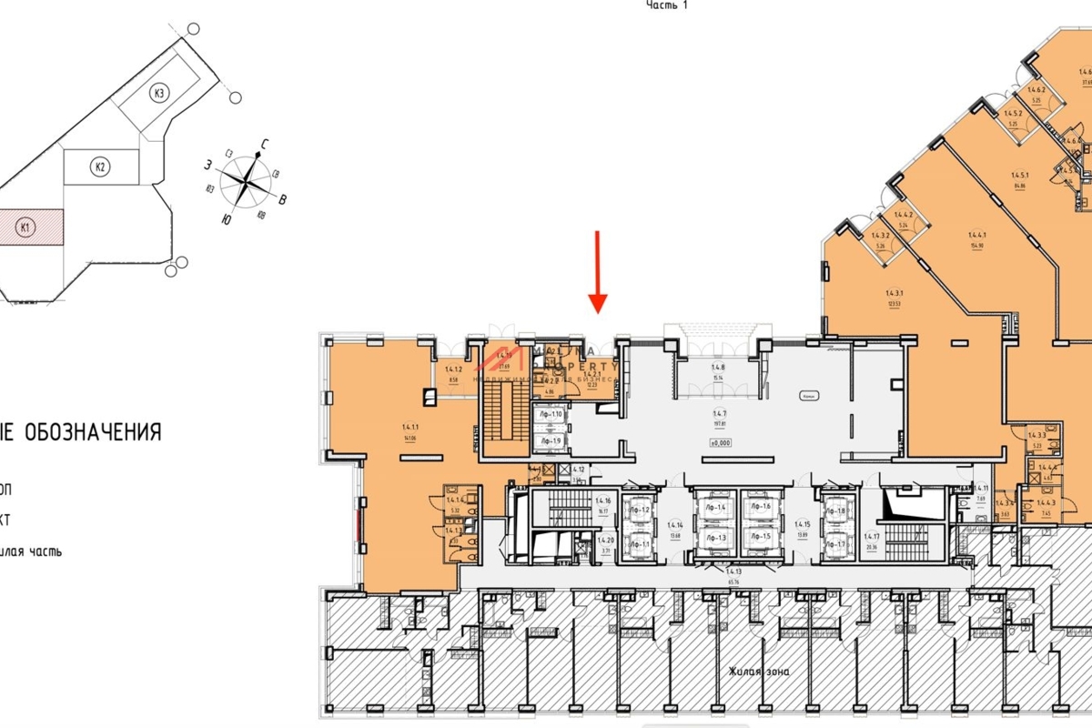 Продажа помещения в ЖК "Will Towers" на 1-й линии