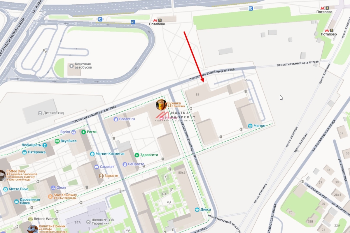 Продажа торгового помещения в ЖК "Бунинские Луга"