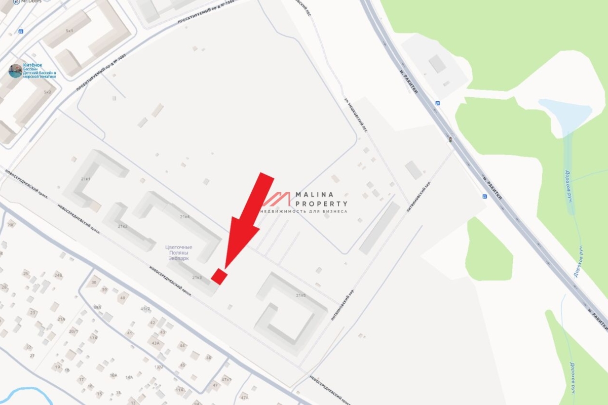 Аренда торгового помещения в ЖК "Цветочные поляны"