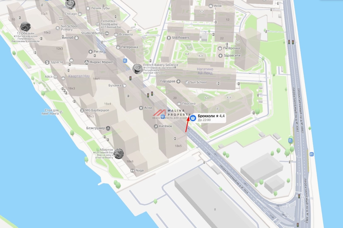 Аренда торгового помещения в ЖК "Nagatinoi i-Land"