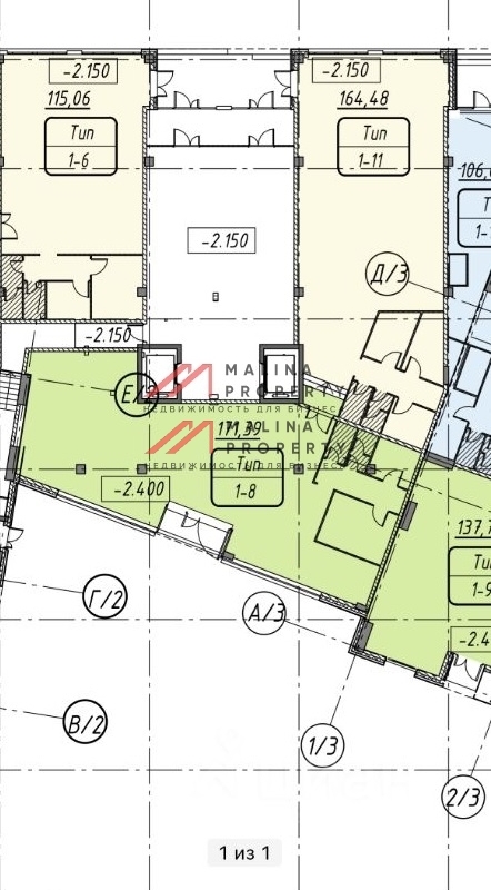 Аренда торгового помещения в ЖК "Эталон-Сити" 