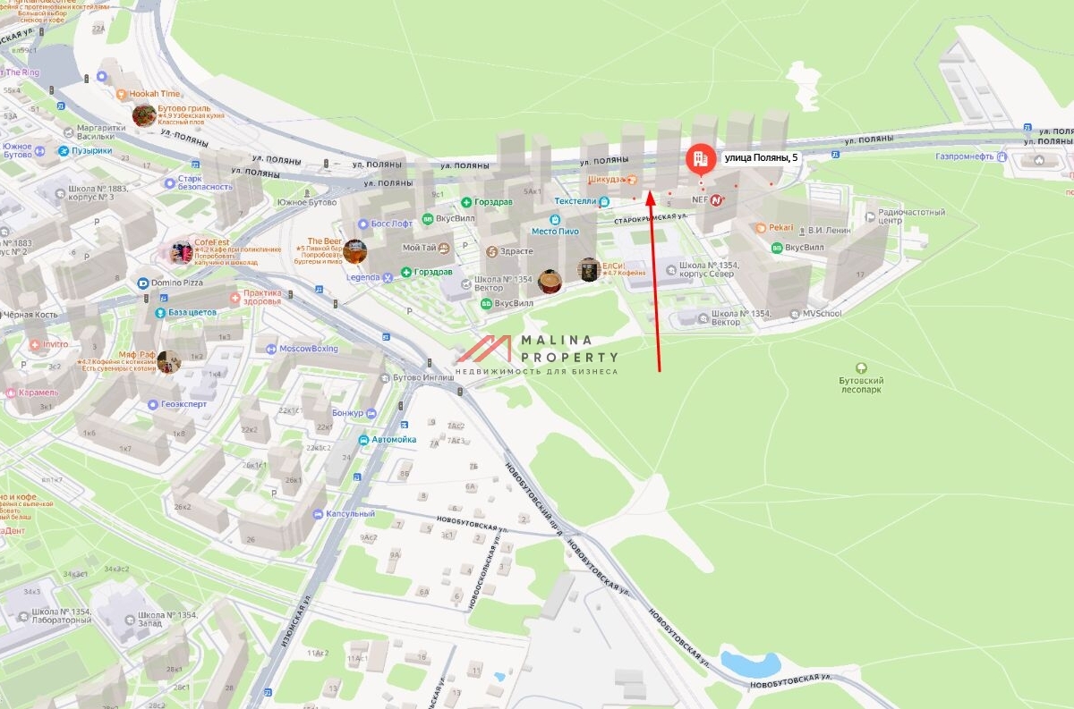 Аренда торгового помещения в ЖК "Эталон-Сити" 