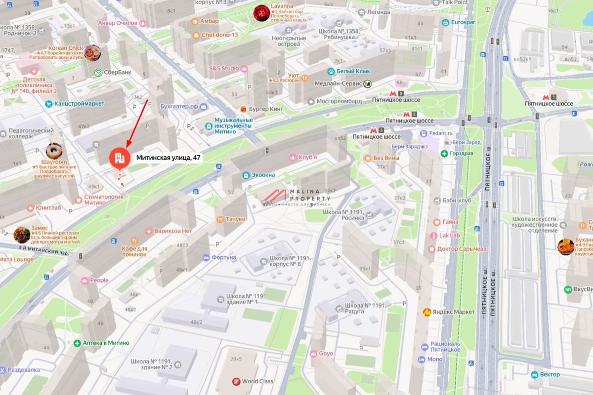 Аренда отдельно стоящего здания у метро Митино