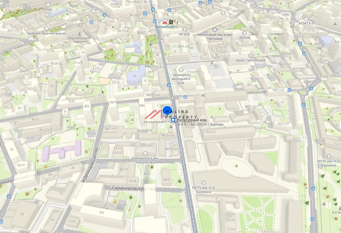 Продажа здания с сетевыми арендаторами на Бауманской