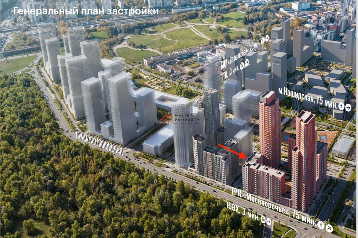 Аренда помещения под продуктовый магазин в ЖК "Москворечье"