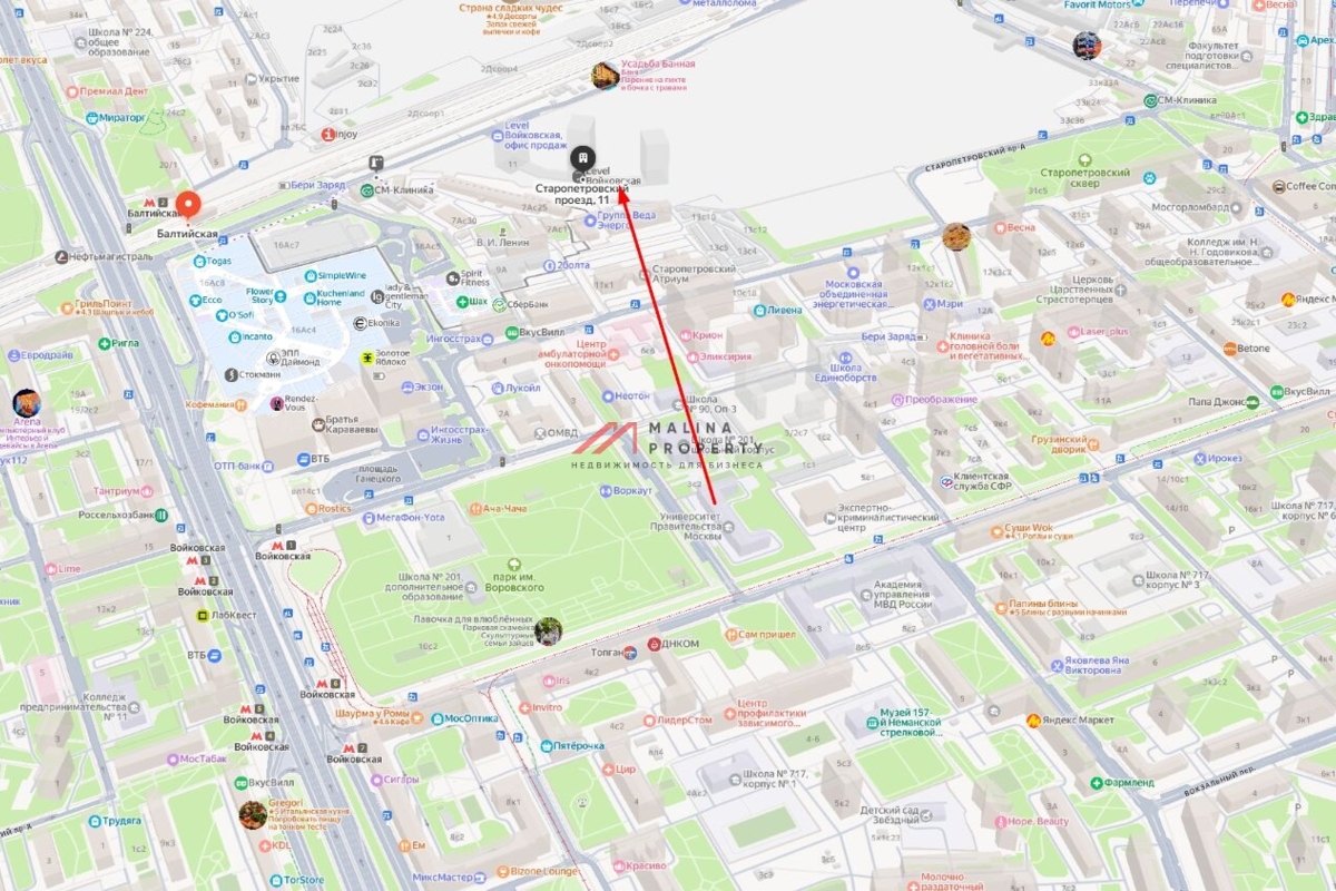 Продажа торгового помещения в ЖК "Level Войковская" 