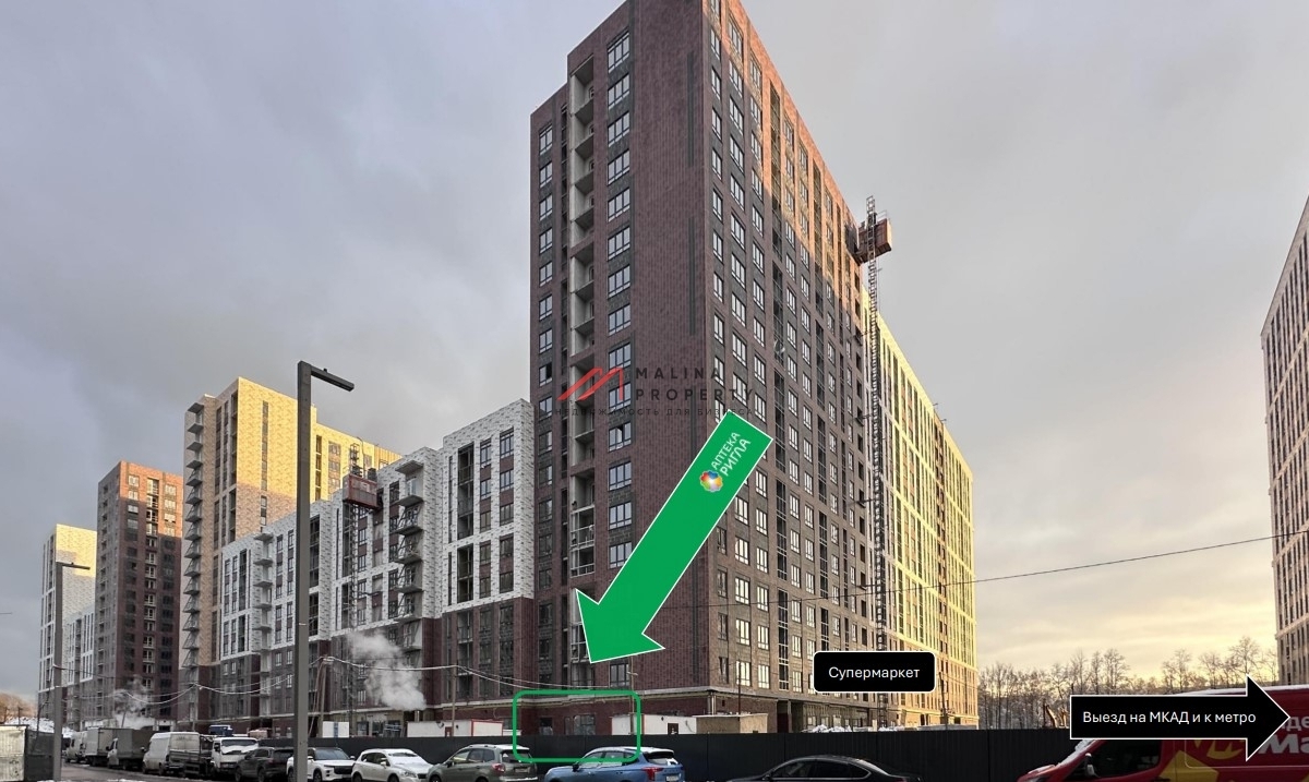 Продажа помещения с арендатором аптека в ЖК "1-й Ясеневский" 