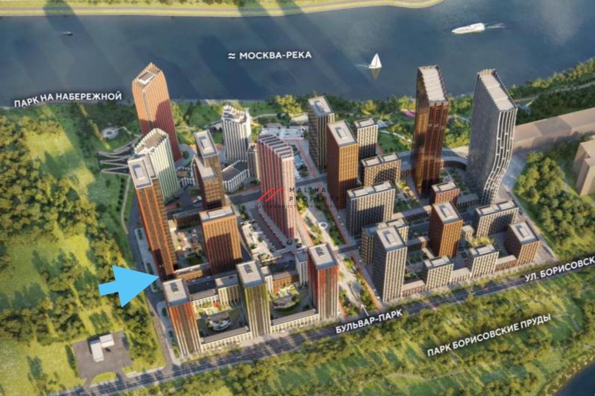 Аренда торгового помещения в ЖК "Wave" 