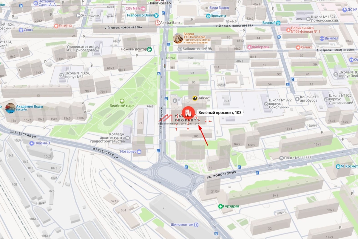 Продажа торгового помещения на Зеленом проспекте