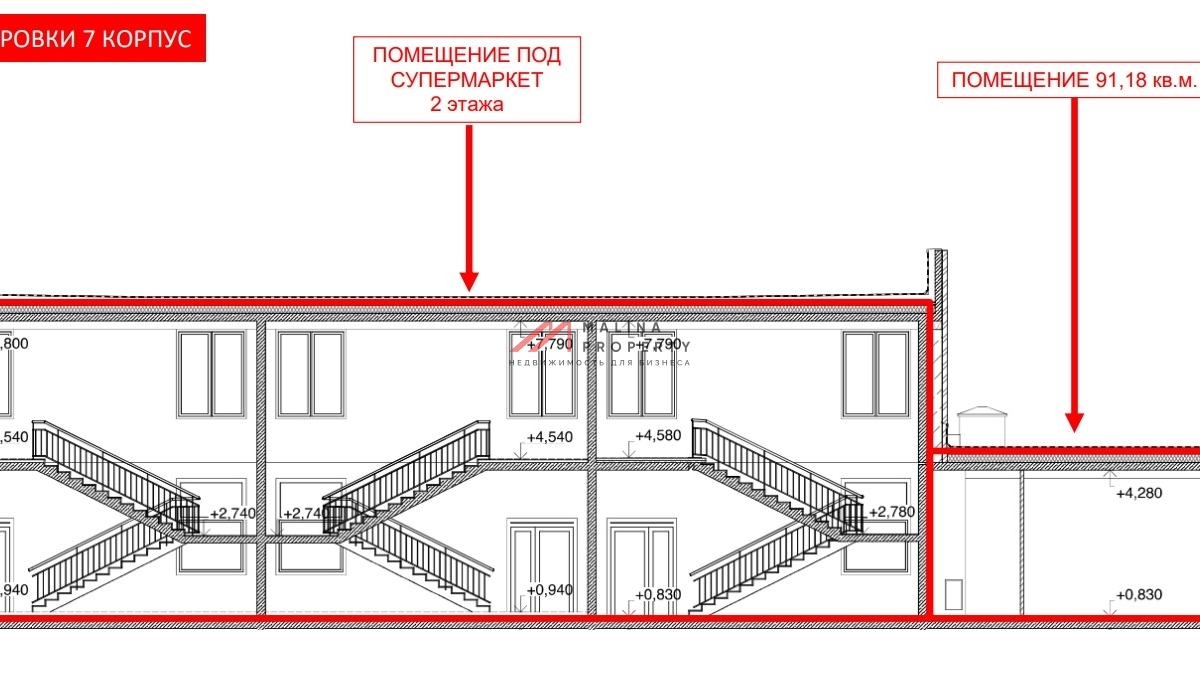 Продажа коммерческого помещения под супермаркет в Новотомилино