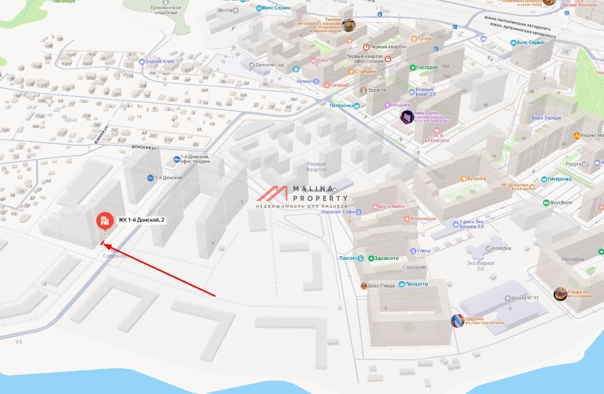 Аренда торгового помещения в ЖК "1-й Донской" 