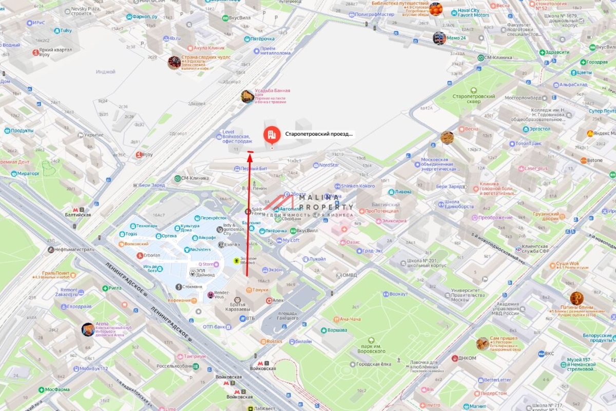 Продажа торгового помещения в ЖК "Level Войковская" 