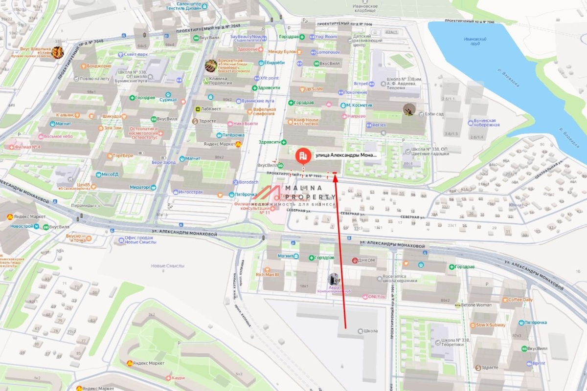 Аренда торгового помещения в ЖК" Бунинские Луга"