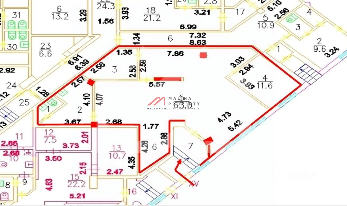 Продажа торгового помещения с арендатором Винлаб 