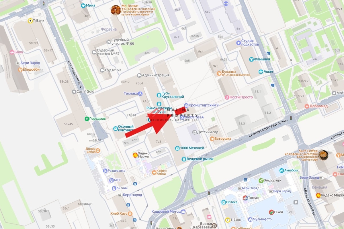 Аренда торгового помещения в ЖК «Кронштадтский 9»