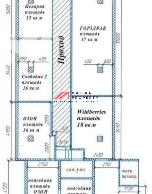 Продажа торгового помещения с сетевыми арендаторами 