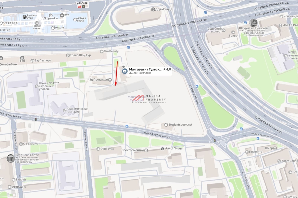 Продажа коммерческого помещения в ЖК "Мангазея на Тульской"