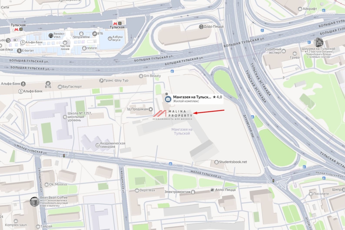 Продажа коммерческого помещения в ЖК "Мангазея на Тульской"