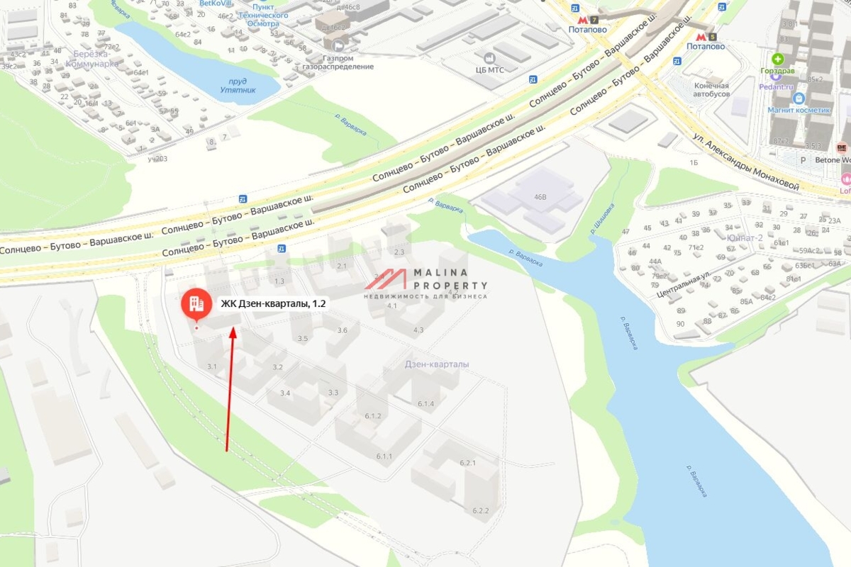 Продажа торгового помещения в ЖК "Дзен кварталы"