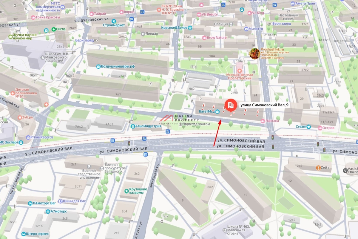 Продажа торгового помещения на Симоновском Вале