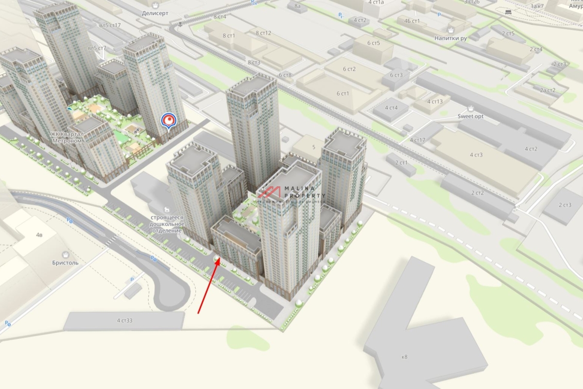 Продажа торгового помещения в ЖК «Квартал Метроном»