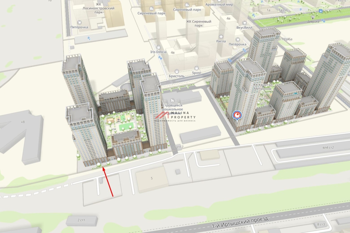 Продажа торгового помещения в ЖК «Квартал Метроном»