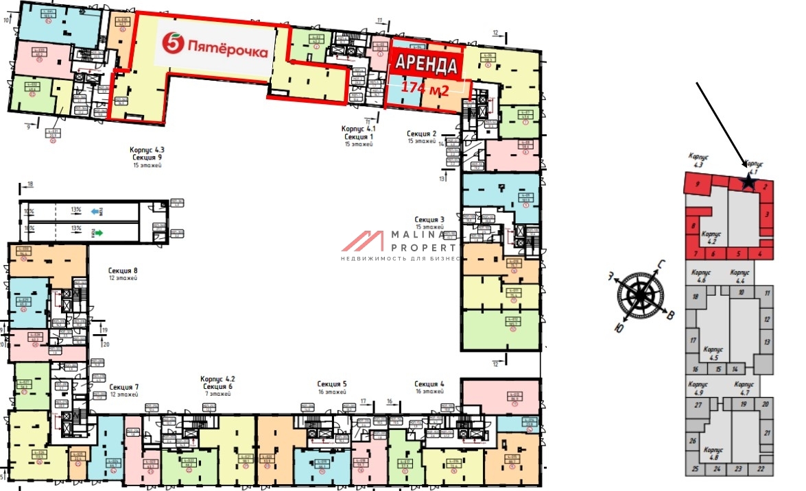 Аренда торгового помещения в ЖК "Деснаречье" 