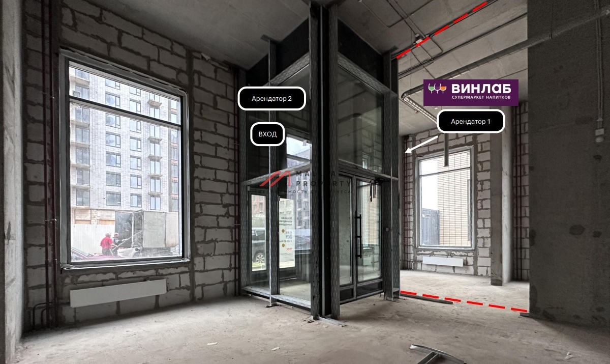 Продажа торгового помещения с арендатором Винлаб 