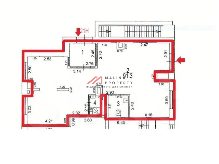 Продажа торгового помещения в новом доме в Люблино