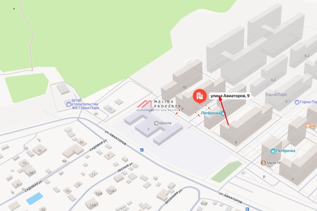 Продажа торгового помещения в ЖК "Горки парк"