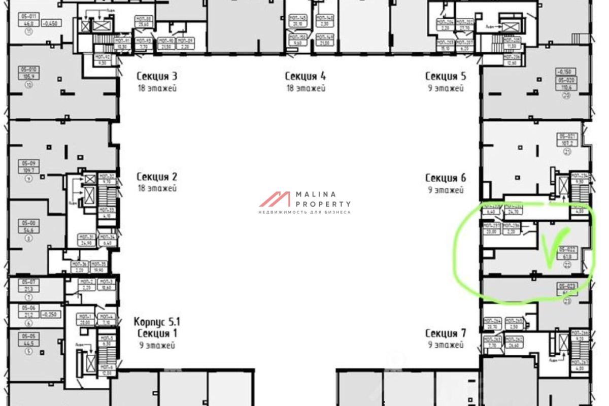 Аренда торгового помещения в ЖК «Бунинские кварталы»