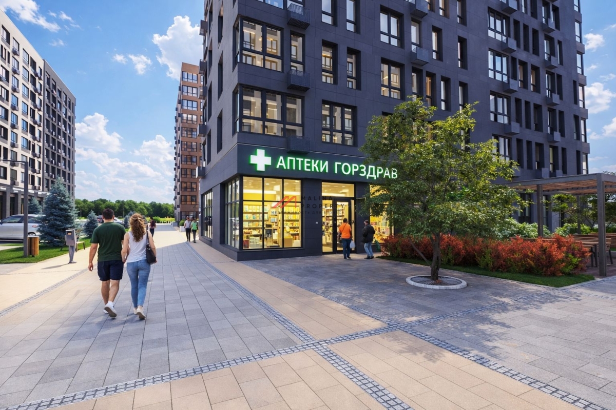 Продажа углового помещения с аптекой Горздрав в ЖК "Родные кварталы"