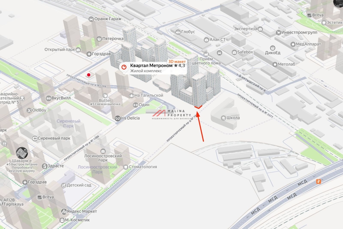 Лучшее расположение в ЖК «Квартал Метроном»