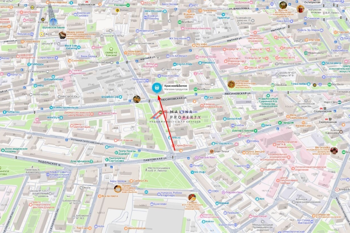 Продажа помещения с арендатором на Люсиновской улице 