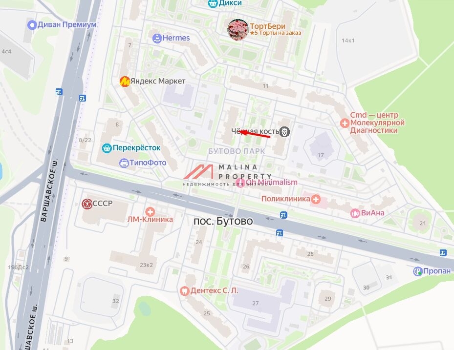 Аренда торгового помещения в Бутово парке