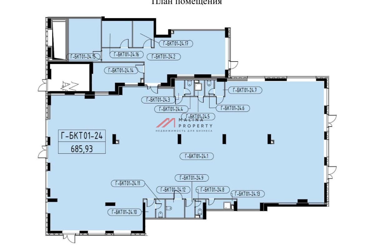 Продажа помещения под супермаркет в ЖК "Upside Towers" 