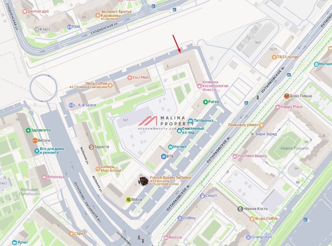 Аренда коммерческого помещения в ЖК «Большое Путилково»