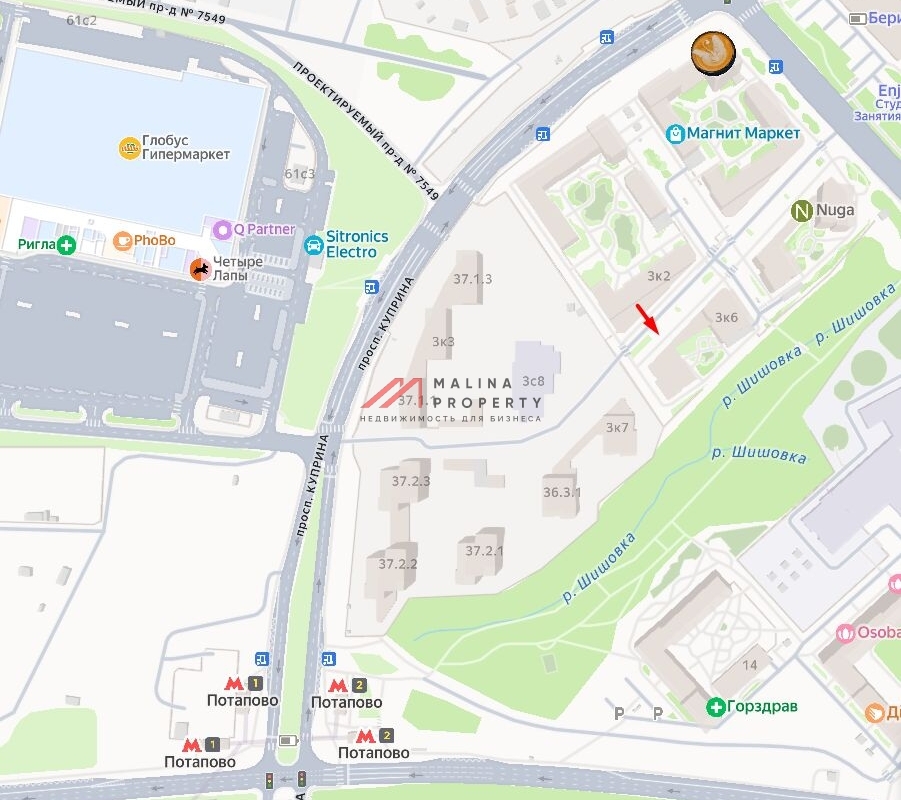 Аренда торгового помещения в ЖК «Бунинские кварталы»