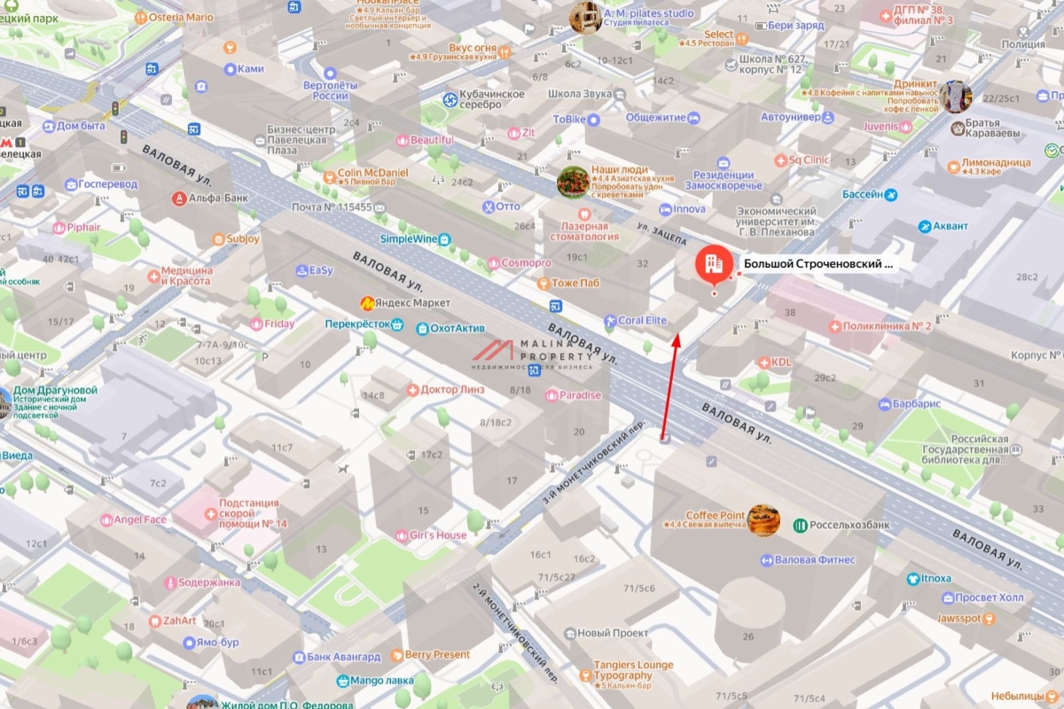 Аренда коммерческого здания у метро Павелецкая