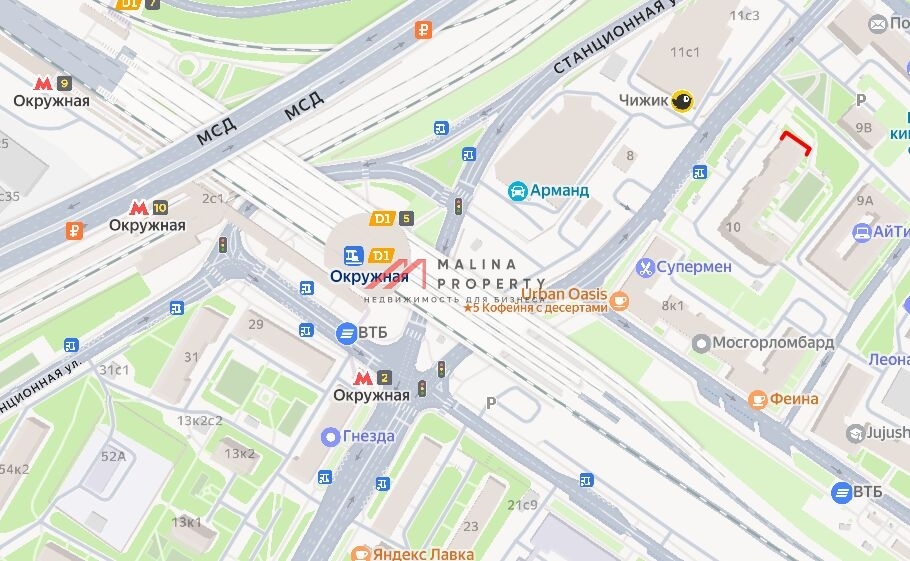 Продажа торгового помещения рядом с метро Окружная