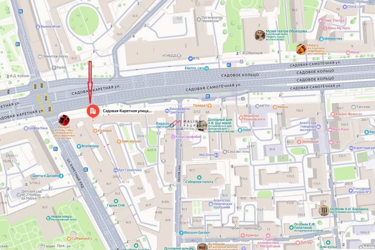 Продажа помещения с арендатором на Цветном бульваре