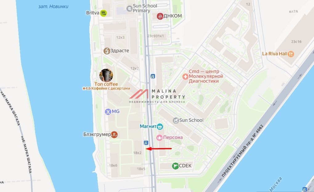 Аренда торгового помещения в жилом комплексе NOW