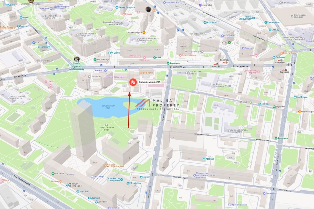 Аренда торгового помещения в ЖК "The Lake"