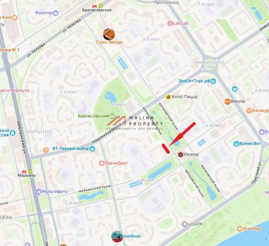 Продажа коммерческого помещения на Мячковской бульваре