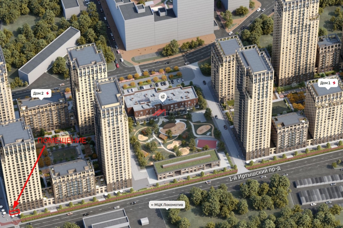 Продажа торгового помещения в ЖК «Квартал Метроном»