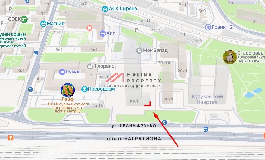 Продажа помещения в жилом комплексе Среда на Кутузовском